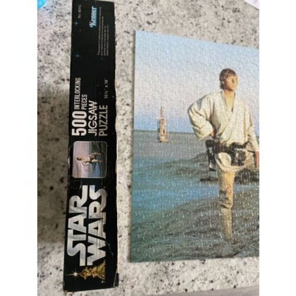 1977 Kenner Star Wars 40110 Jigsaw 500 Piece Puzzle LUKE SKYWALKER MISSING PIECE - Picture 3 of 10